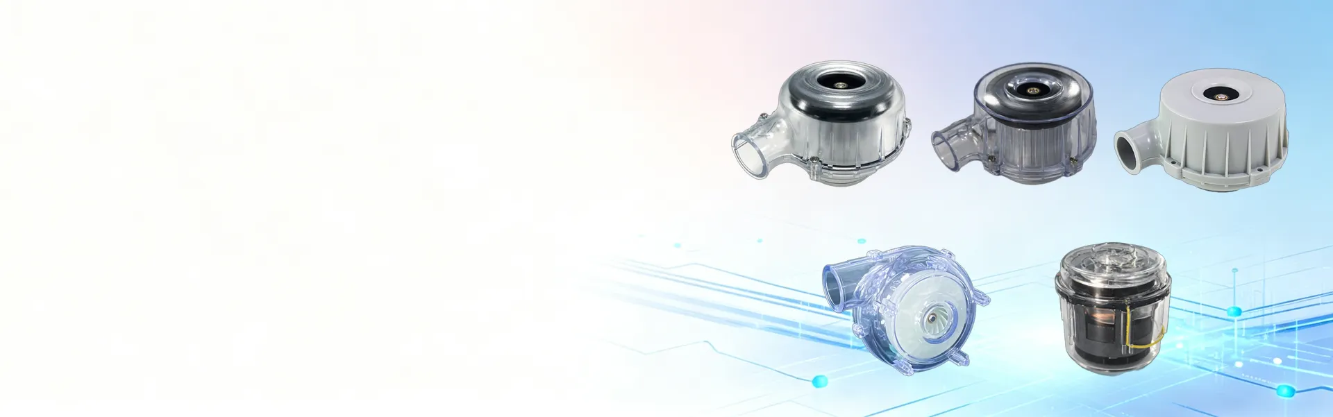 Desktop banner for the high-flow oxygen therapy system blower